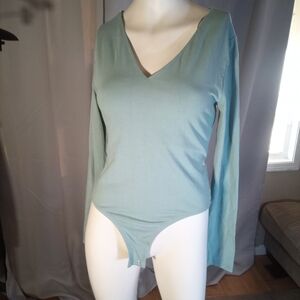 George Light Green Long Sleeve Bodysuit